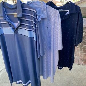 Callaway Men's Striped and Patterned Polo Trio